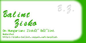 balint zisko business card